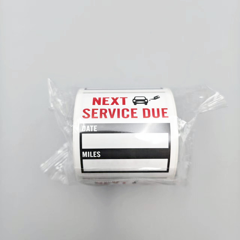 300X Oil Change Stickers Next Service Due Reminder Sticker Roll Window 2″ X 2″