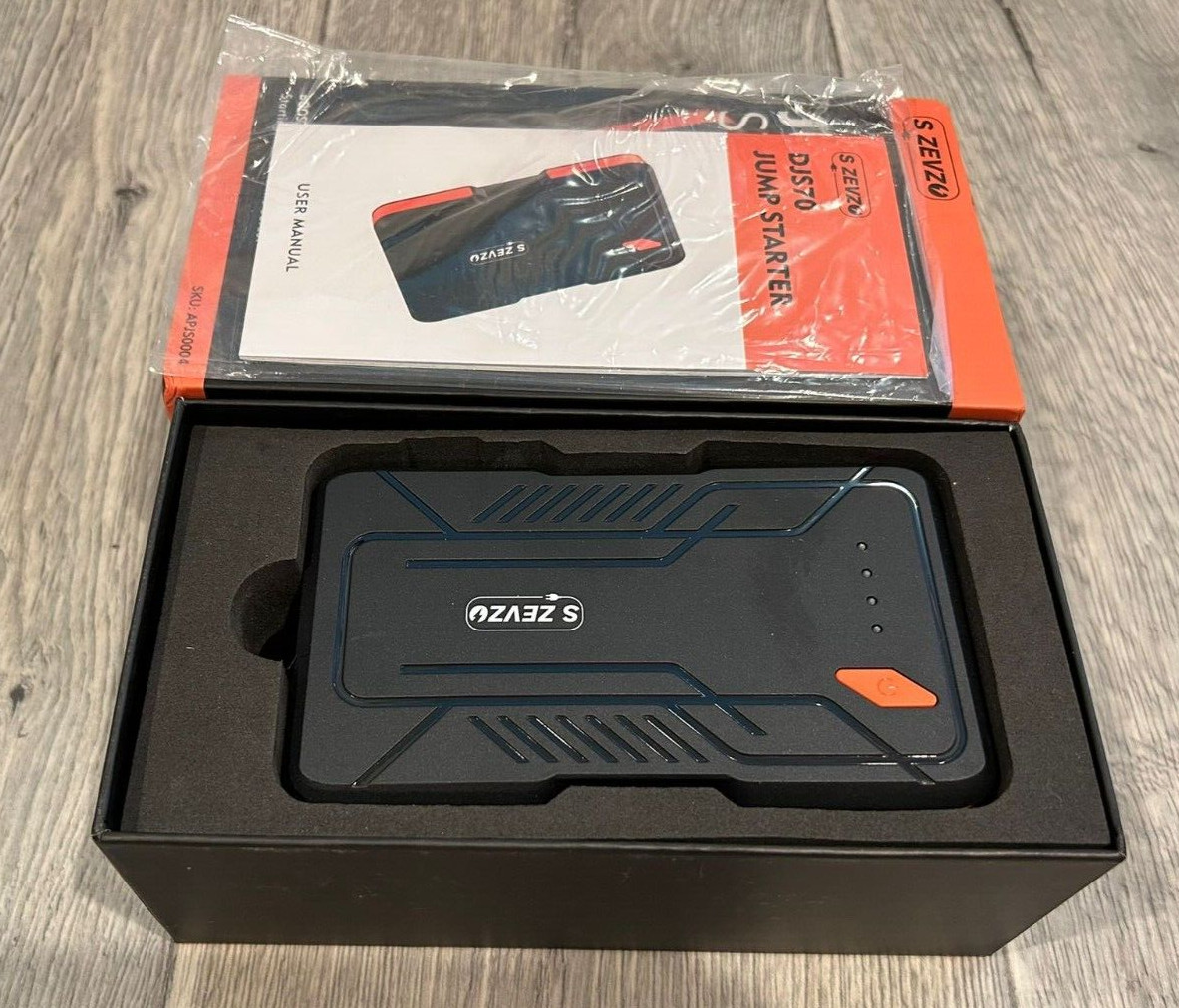S ZEVZO Jump Starter 1000A Peak Portable Jump Starter for Car (Up to 7.0L Gas/5.