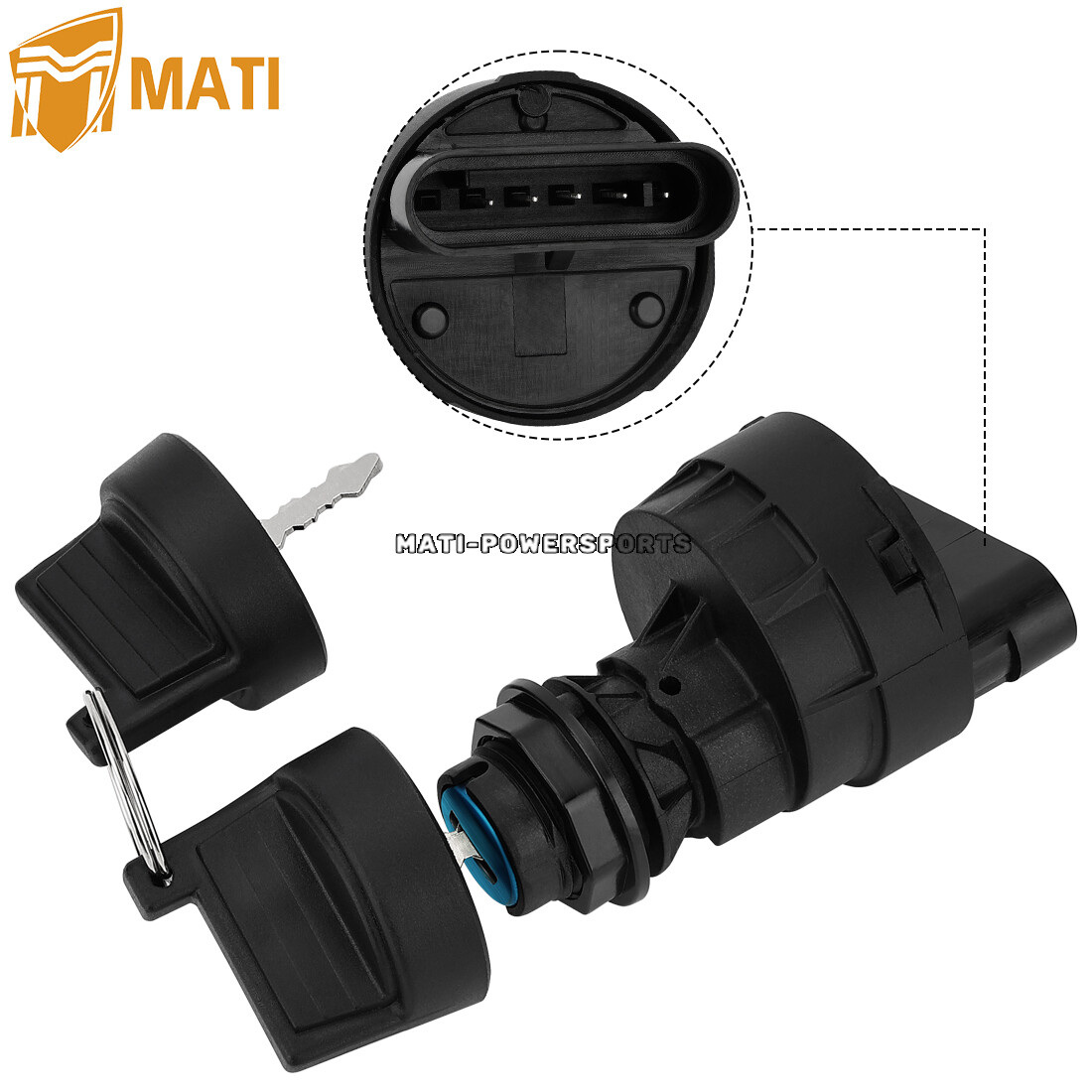 Ignition Key Switch 4 Position 5 Pin for Polaris 4016135 RZR XP 1000 PRO Turbo