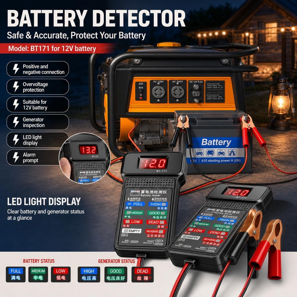 12V Car Auto Battery Load Cranking Tester Car Battery Tester Digital Analyzer