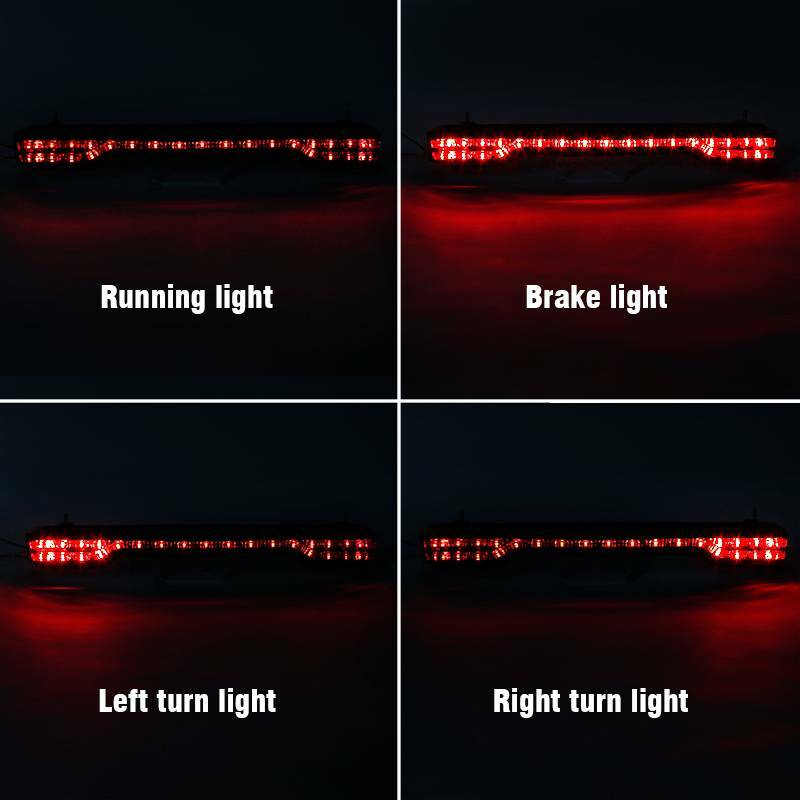 King Pack Trunk Pad Top Rack Tail Light For Harley Tour Pak Touring 14-24 Black