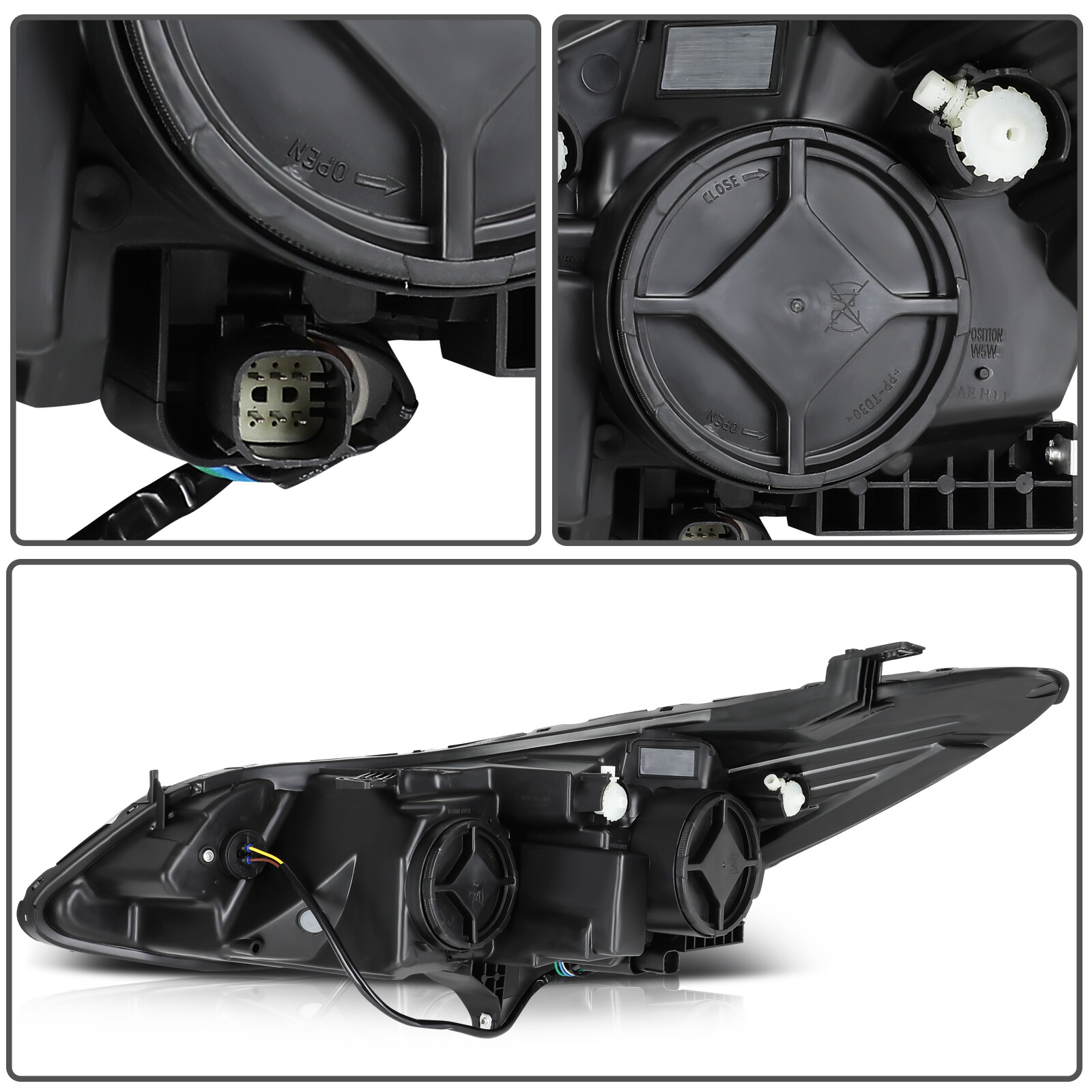 Chrome Headlight Assembly Set For 2016-2019 Chevrolet Chevy Cruze Hatchback 4-Dr