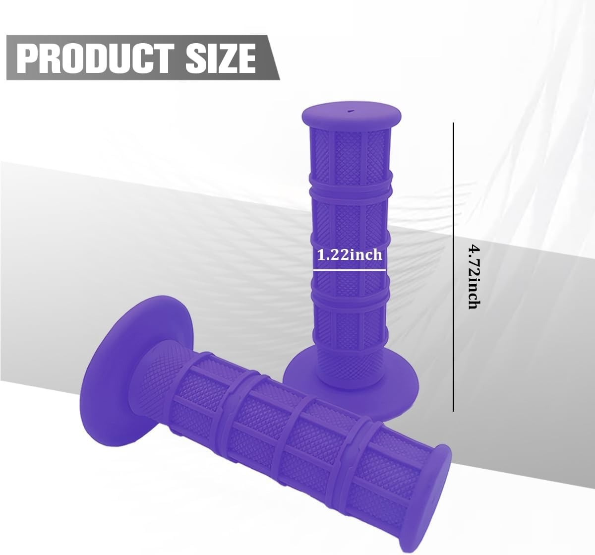 Non Slip Rubber Handlebar Grips 2PCS Ergonomic Purple Motorbike Size 4.72×1.38in