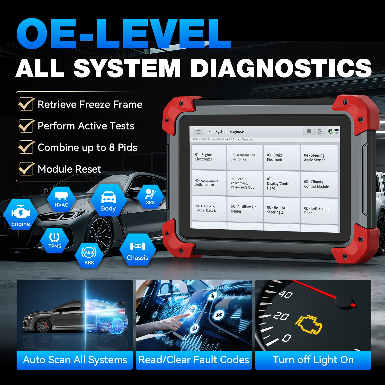 XTOOL D7 Car Diagnostic Scanner BiDirectional Full System Scan Auto VIN FCA NEW