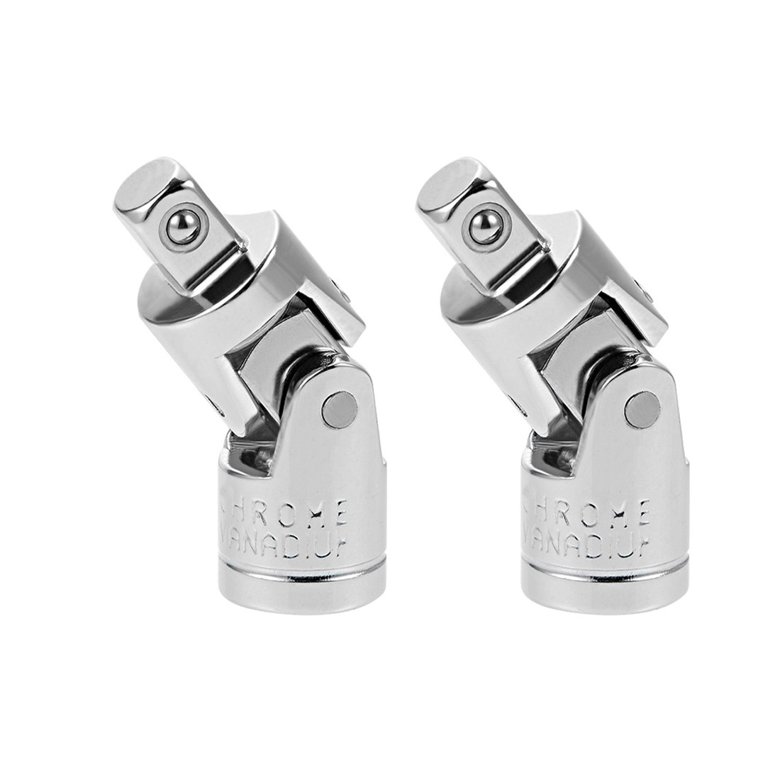 2 Pcs 1/4 Inch Drive Spring Loaded Universal Joint Socket Cr-V