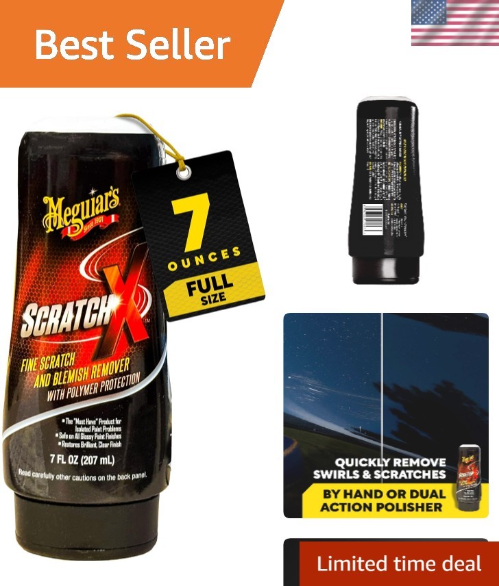 Meguiar’s Scratch-X – 7 Oz Blemish Remover for Glossy Vehicles, Restores Clarity