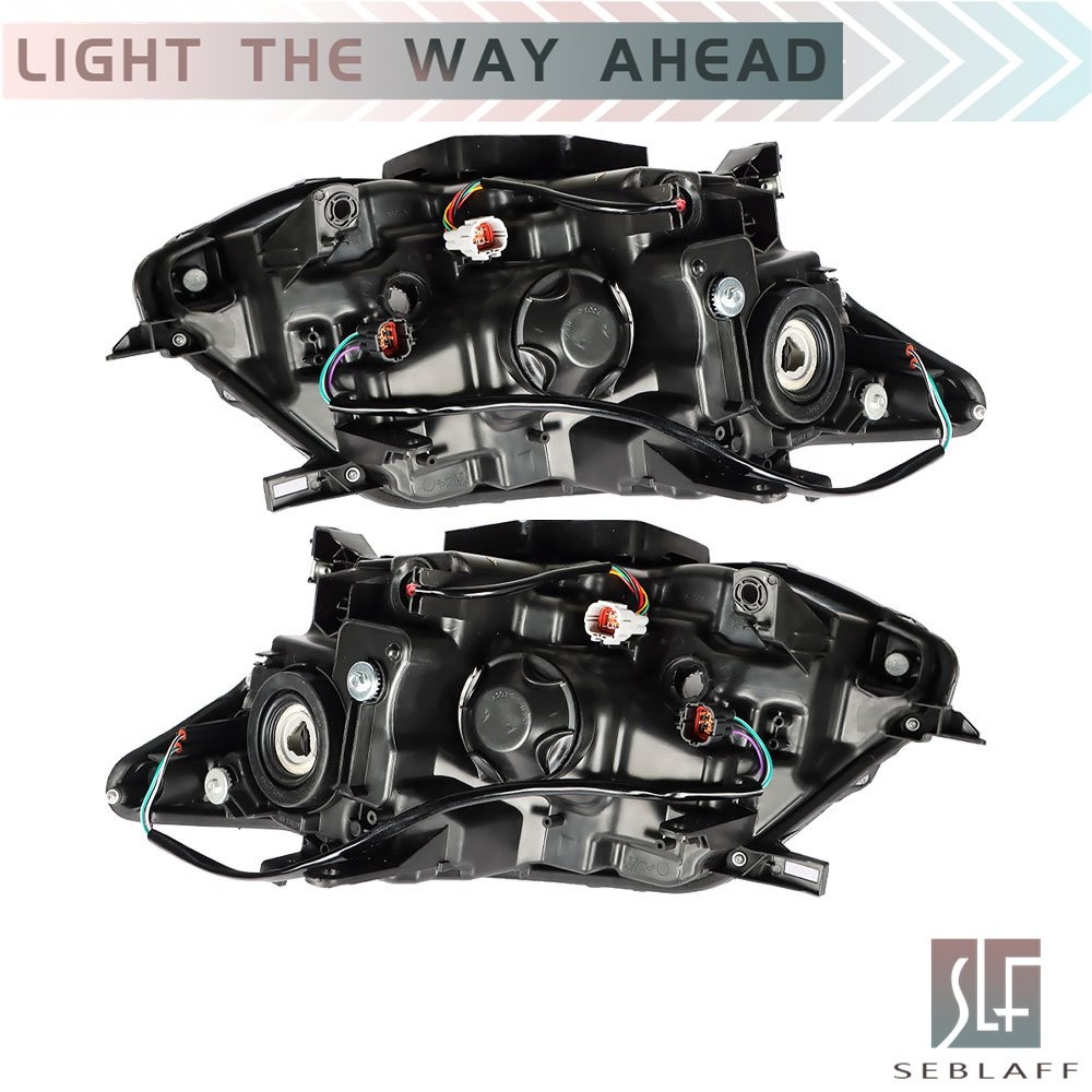 For Nissan Rogue 2014-2016 Halogen Headlamp Headlights w/LED DRL Pair Left+Right