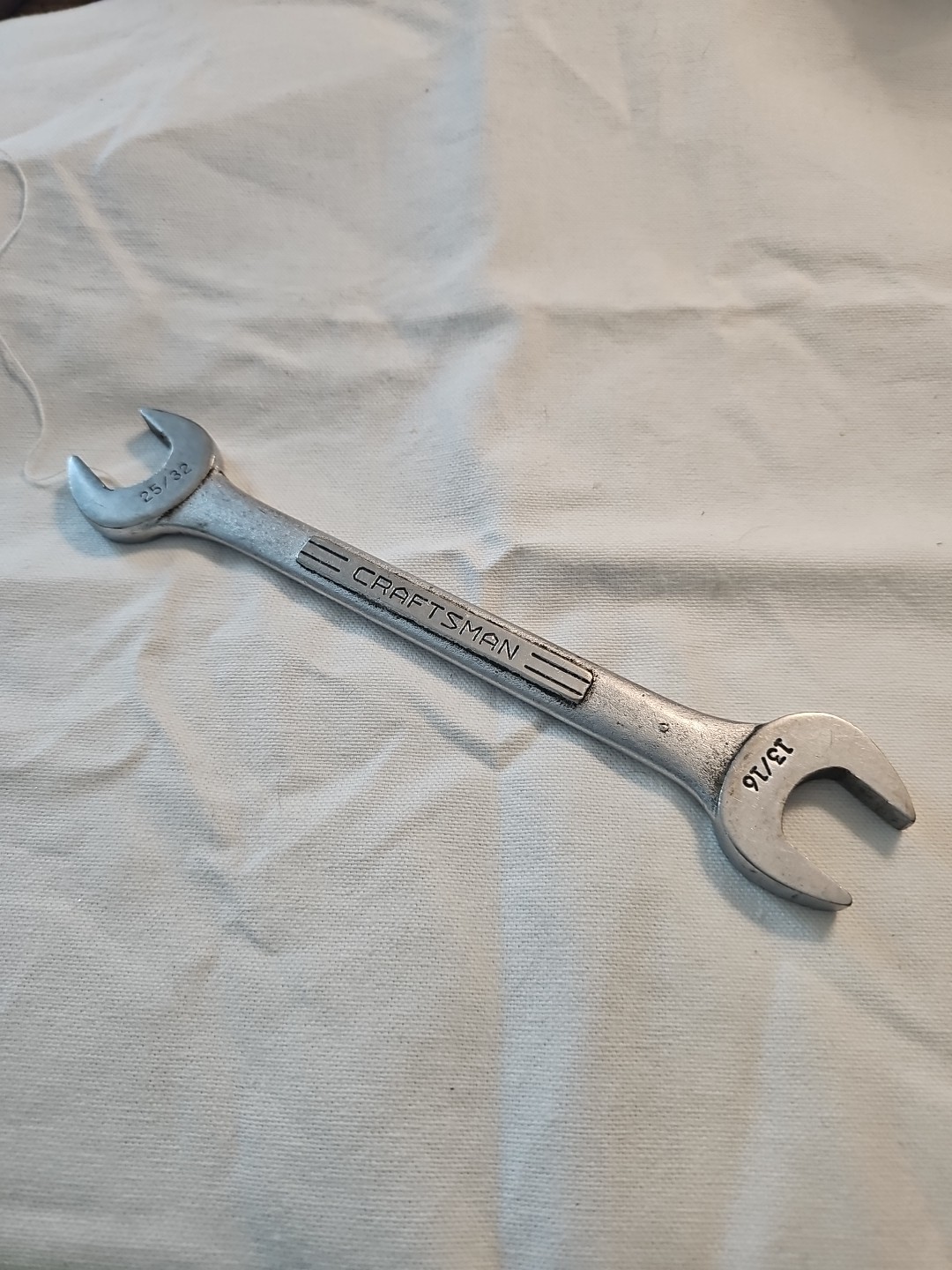 Vintage Craftsman =V= Series 13/16in x 25/32in SAE Double Open End Wrench USA