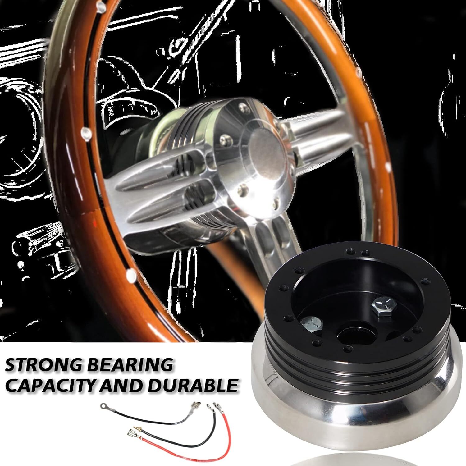 5 & 6 Hole Steering Wheel Polished Hub Adapter Flaming River Ididit For GM Chevy