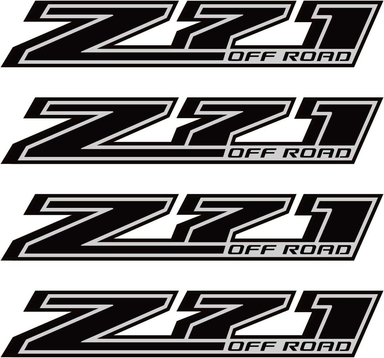 Z71 Off Road Black Decals for Chevy 2014-2018 Bedside Truck Stickers Set of 4:)