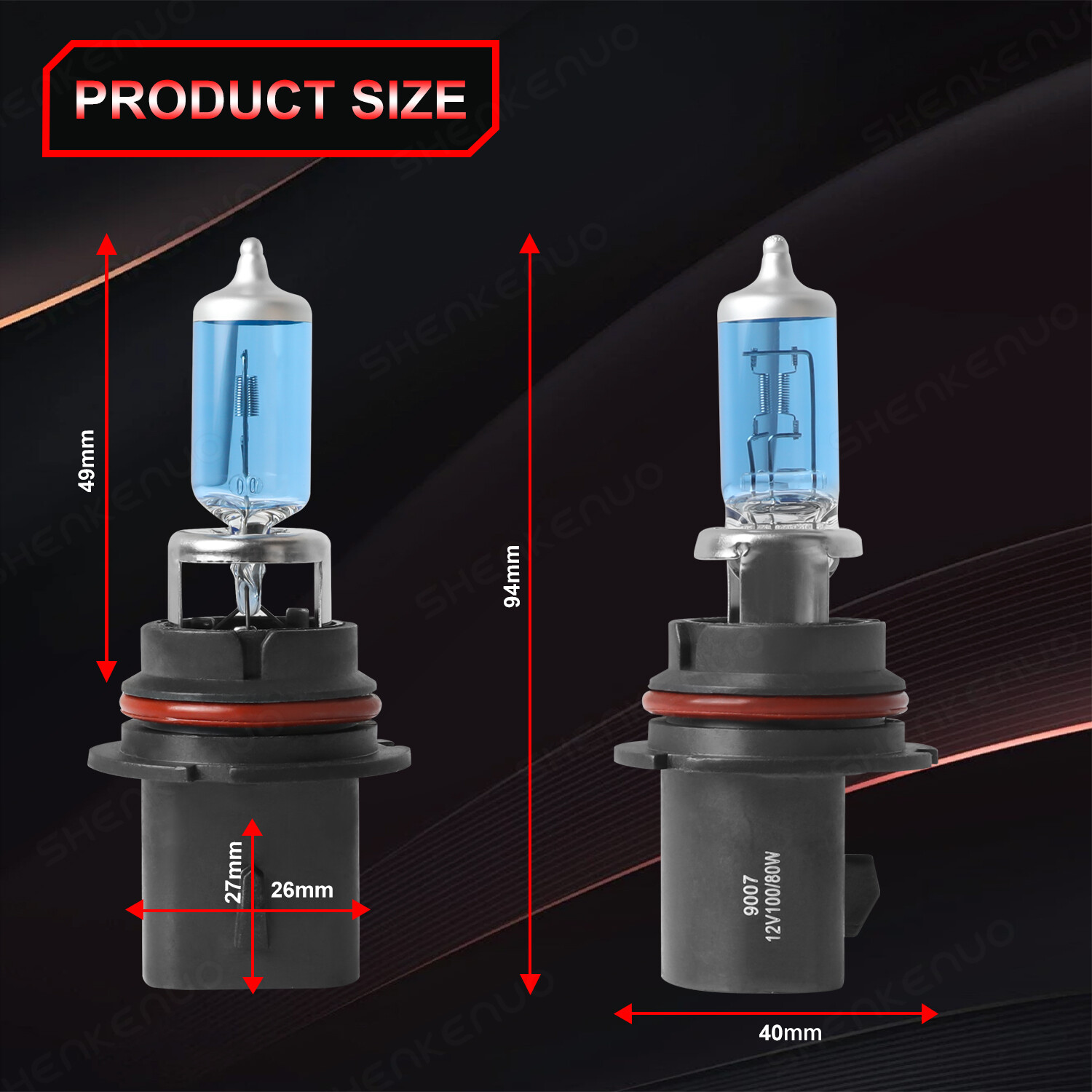 9007 Halogen Headlight Bulb High Low Beam For PONTIAC G5 2007-2010