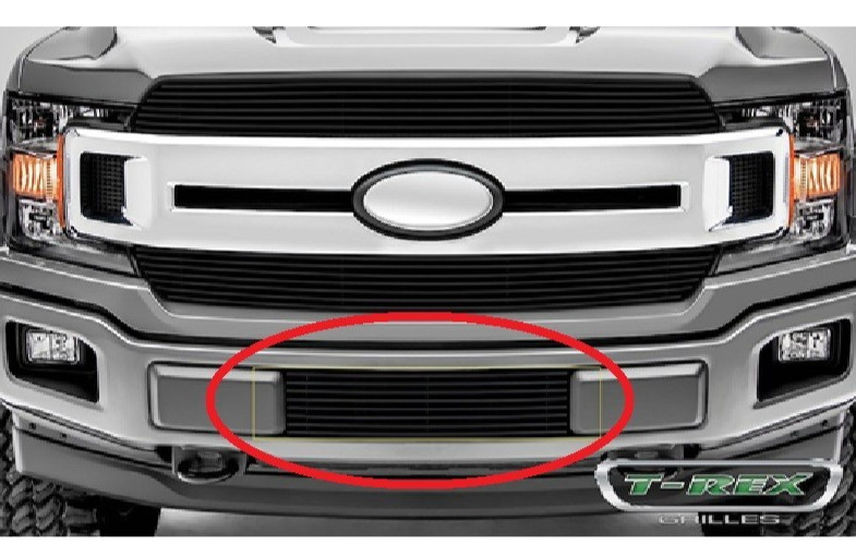 T-Rex Black Billet Bumper Grille Overlay for 2018-2020 Ford F150 XLT & Lariat
