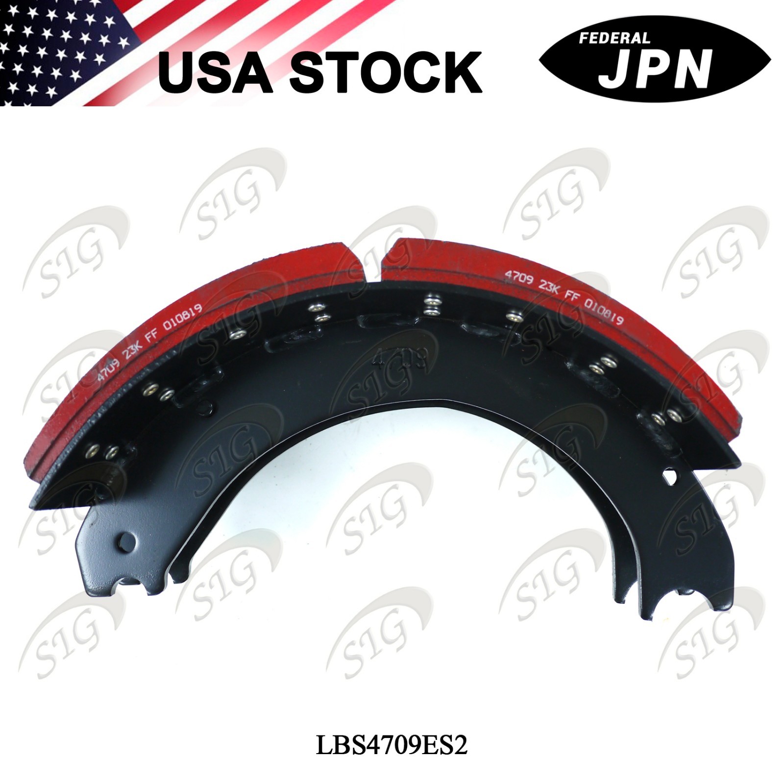 New Lined Brake Shoe w/ 23K FF Eaton ES2 Brake Size 16.5″ x 7″ (Ref 4709ES2) 1PC