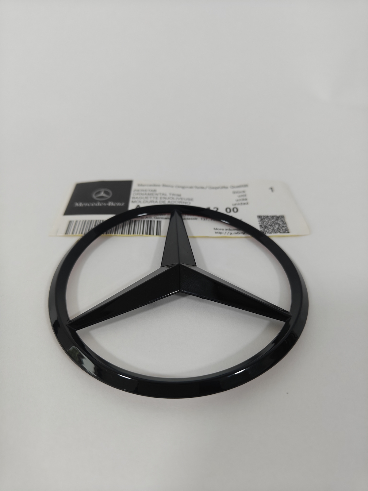 For V167 SUV Mercedes AMG GLE350 GLOSS BLACK Star Emblem Rear Trunk Lid Badge