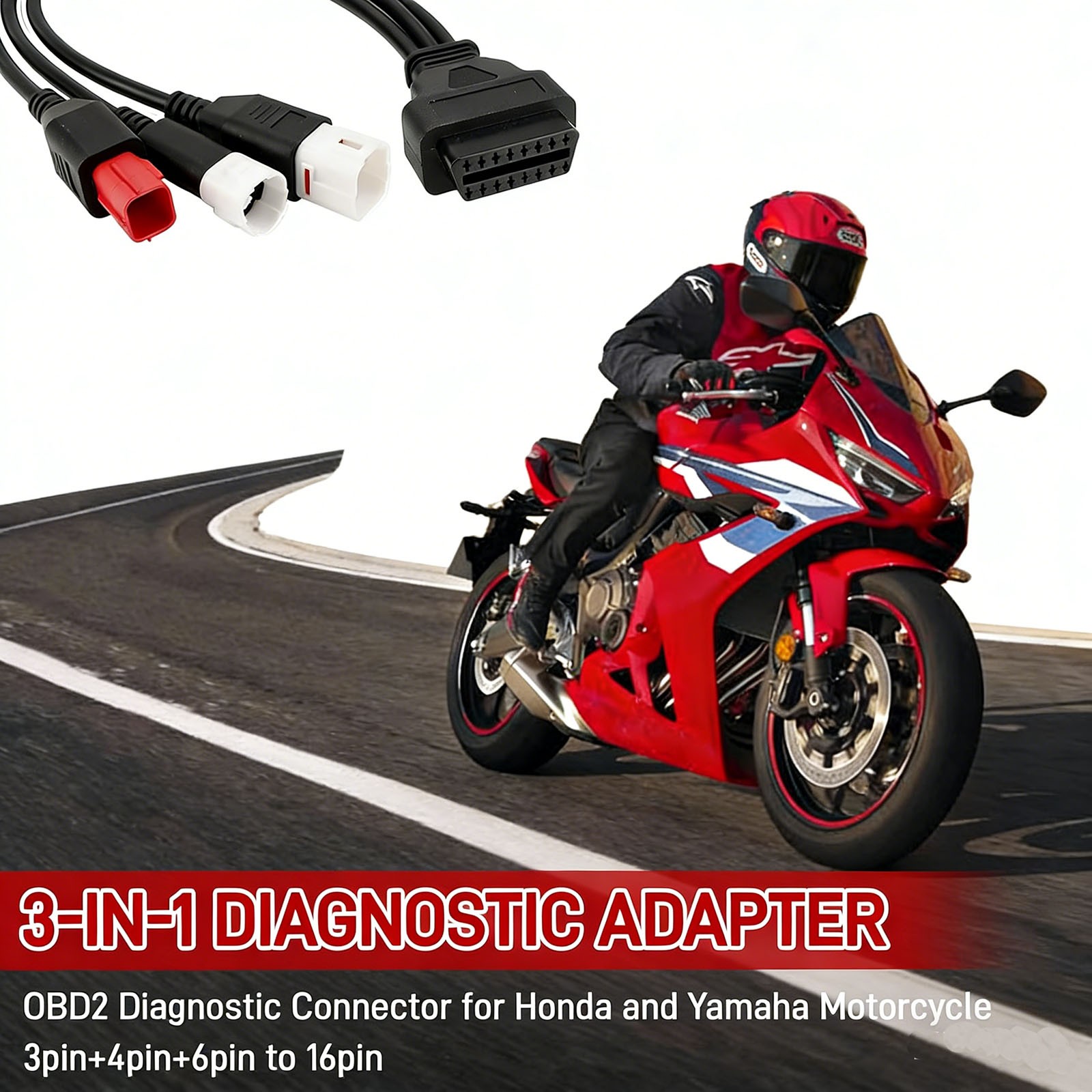 3 Pin 4 Pin 6 Pin OBD2 Adapter Cable for Yamaha Euro5 3Pin 4Pin 6Pin Motorcycle