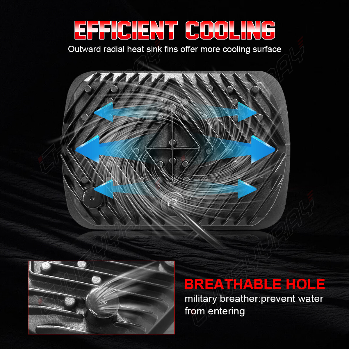 Rectangular 5×7 7×6″ LED Headlights High/Low Beam For Pontiac Firebird 1982-1990