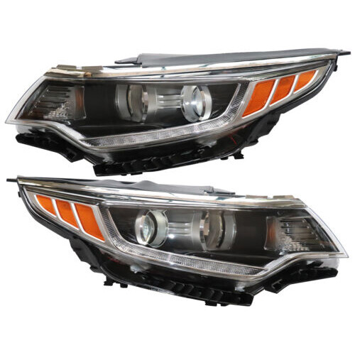 Left And Right Side Projector Headlight For 2016 2017 2018 Kia Optima W/ LED
