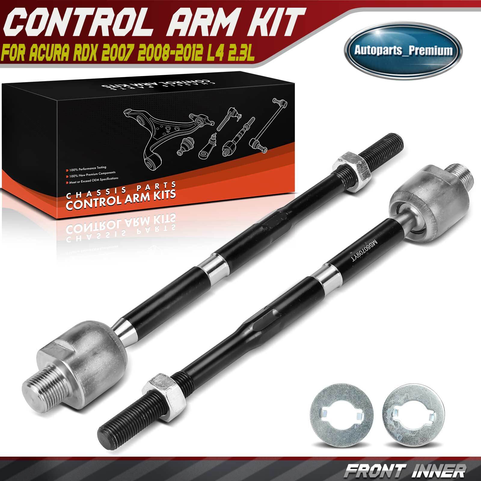 2Pcs Front Left and Right Inner Side Tie Rod End for Acura RDX 2007-2012 L4 2.3L