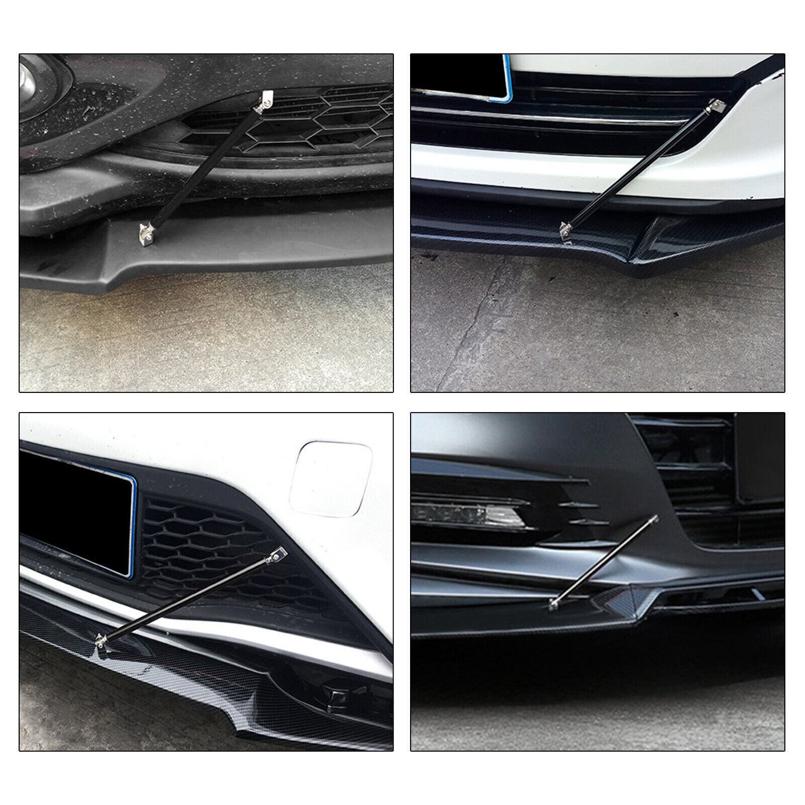 For Dodge Grand Caravan 99-20 Front Bumper Lip Splitter Spoiler Glossy Black Kit