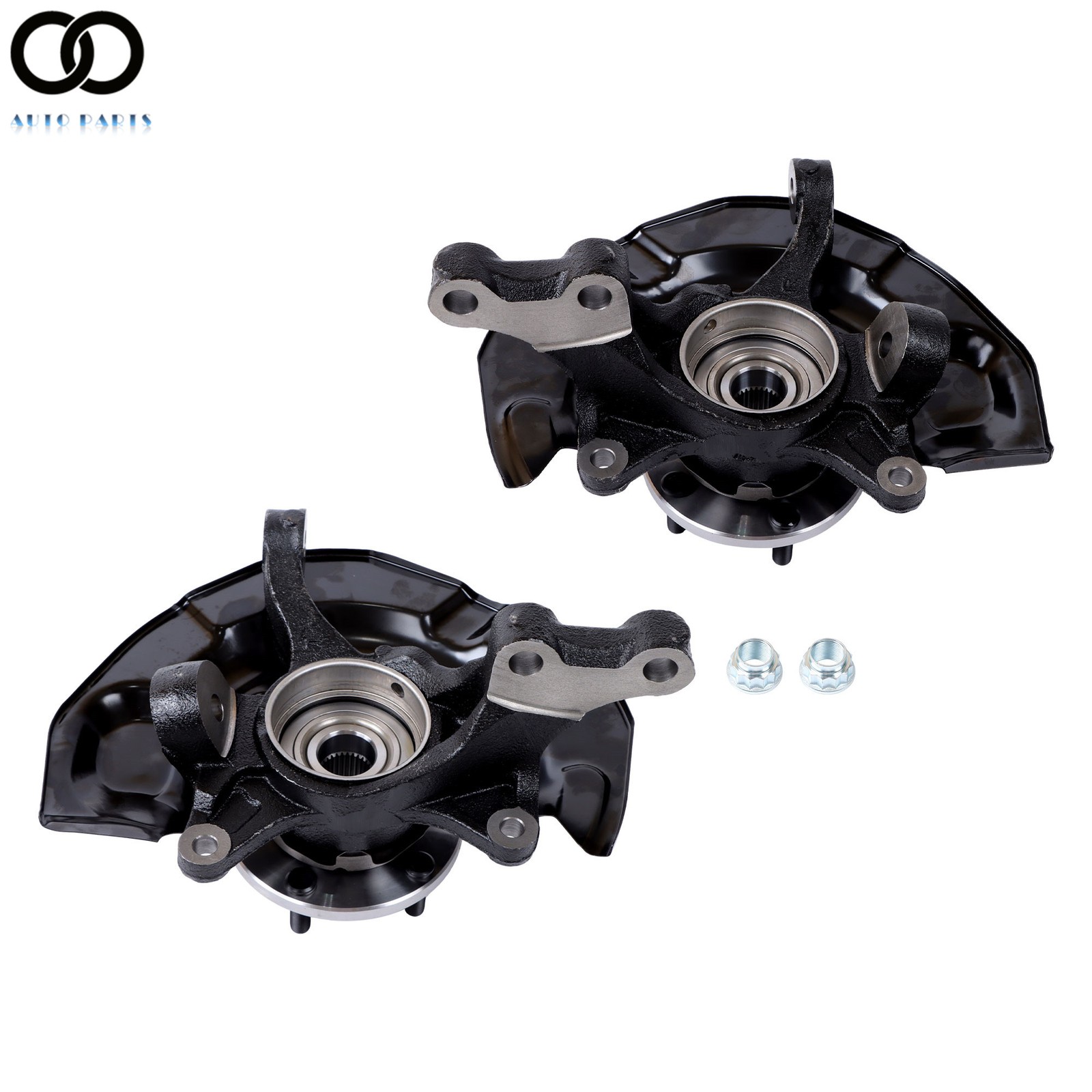 Pair Front Steering Knuckle & Wheel Hub Bearing Assembly For Toyota Sienna FWD