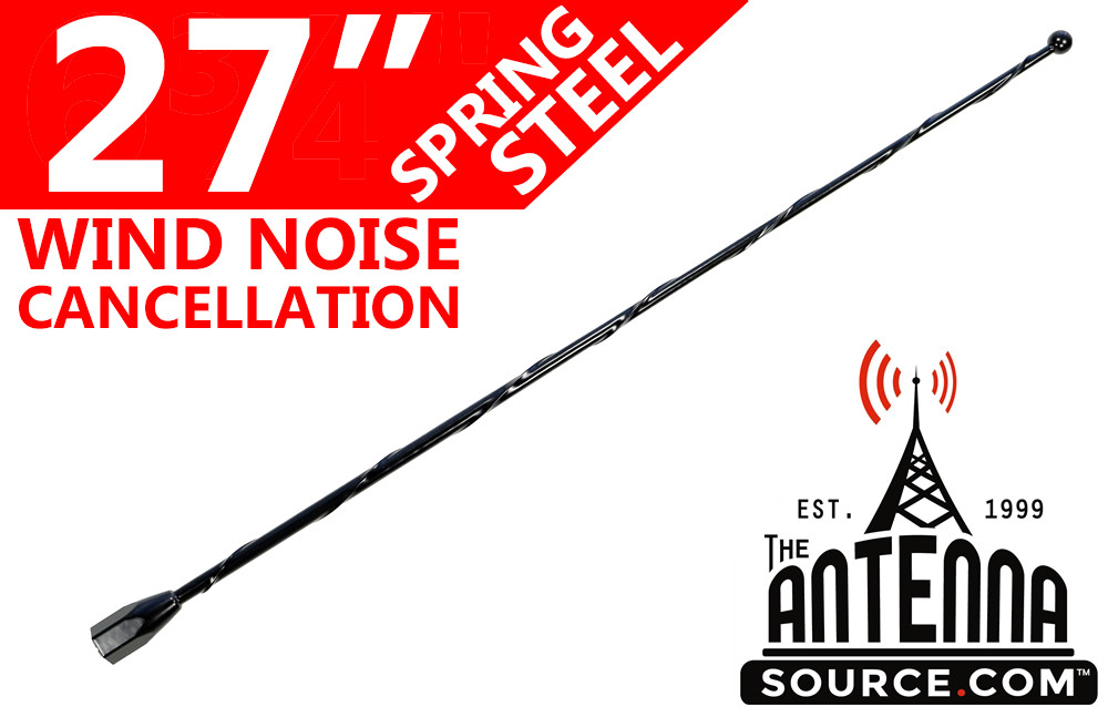 27″ Black Spring Stainless AM/FM Antenna Fits: 1982-2002 Chevrolet Camaro