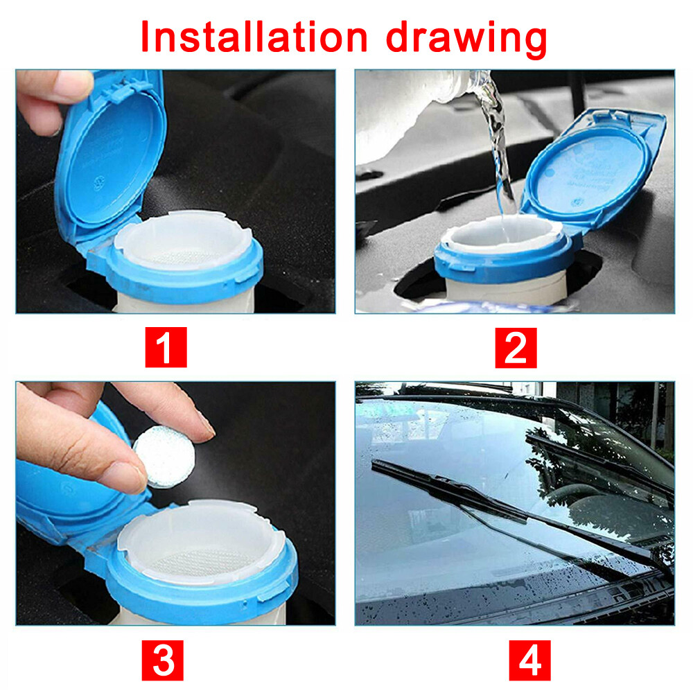 10Pcs Auto Car Windshield Washer Cleaning Solid Effervescent Tablets Accessories