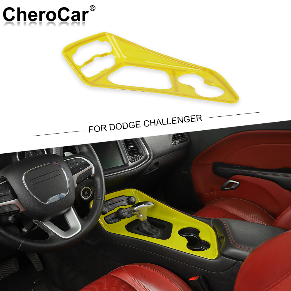 Dashboard Panel Gear Shift Panel Cover Trim Decor For Dodge Challenger 2015-2023