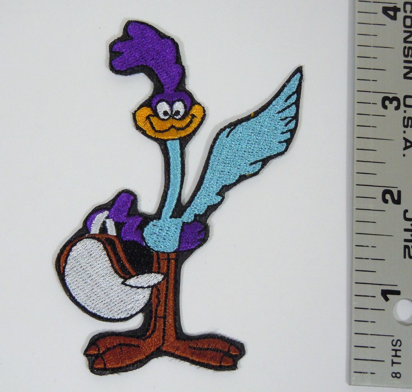 ROAD RUNNER Embroidered Iron-On Patch – 3 1/2″ – Looney Tunes – Beep-Beep
