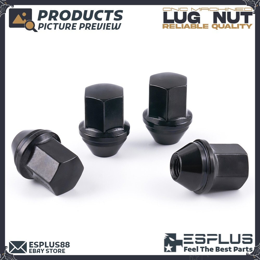 20 Pc Chrysler OEM Cone Lug Nut Black M14x1.5 7/8″ Hex Fit 2004-2025 300/300C