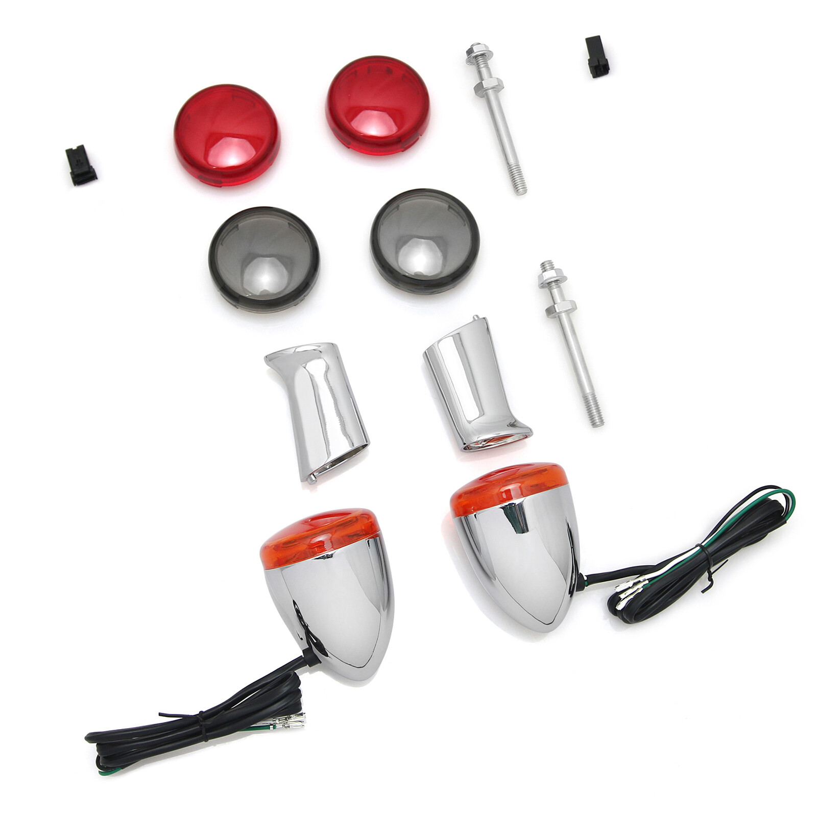 Bullet Rear Turn Signal Indicator Brake running Lights For Harley Sportster Dyna