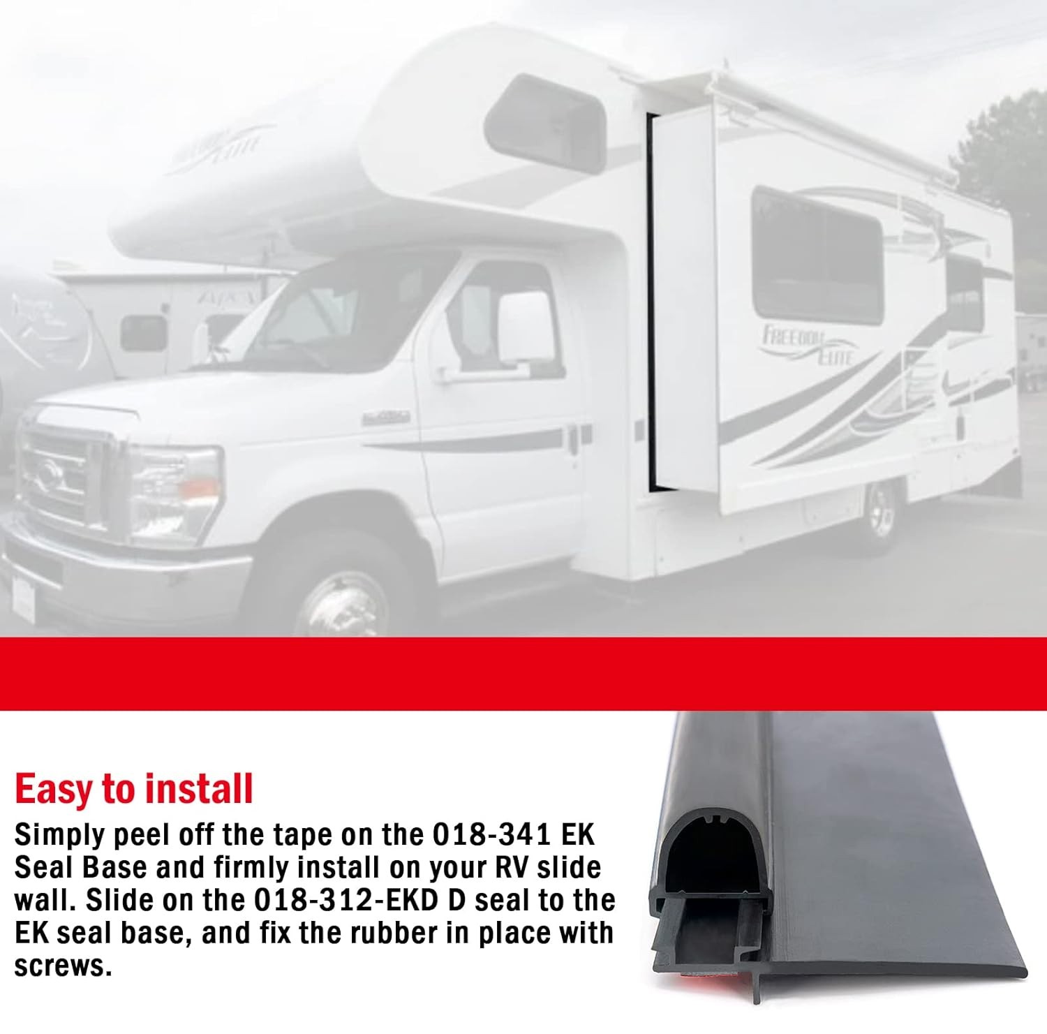 Combo RV Slide Out Seal 018-312-EKD & 018-341 EK for RV Camper Slideout System
