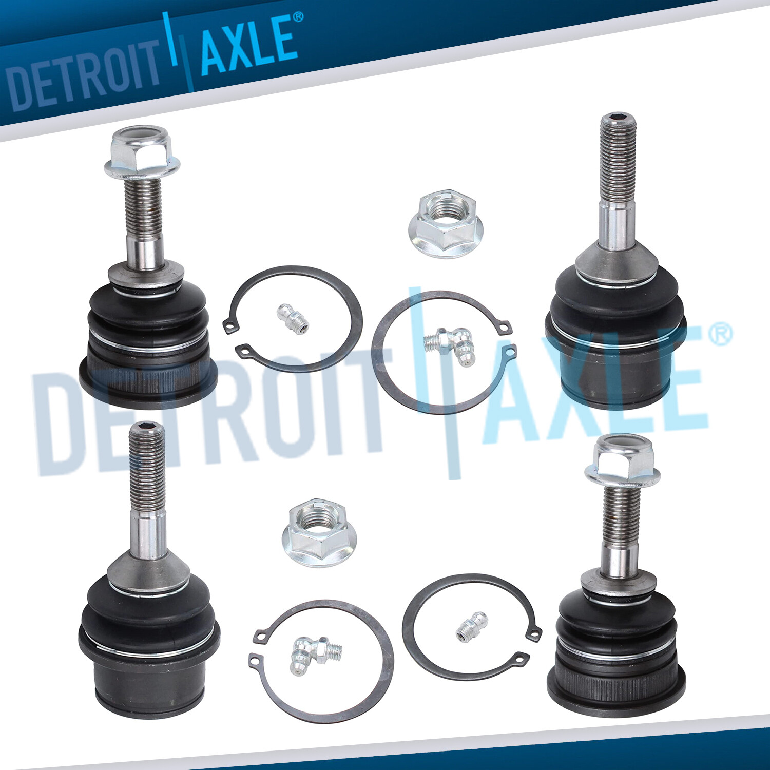 4 pc Set: New Front Upper + Lower Ball Joints for Town Car Crown Victoria Vic