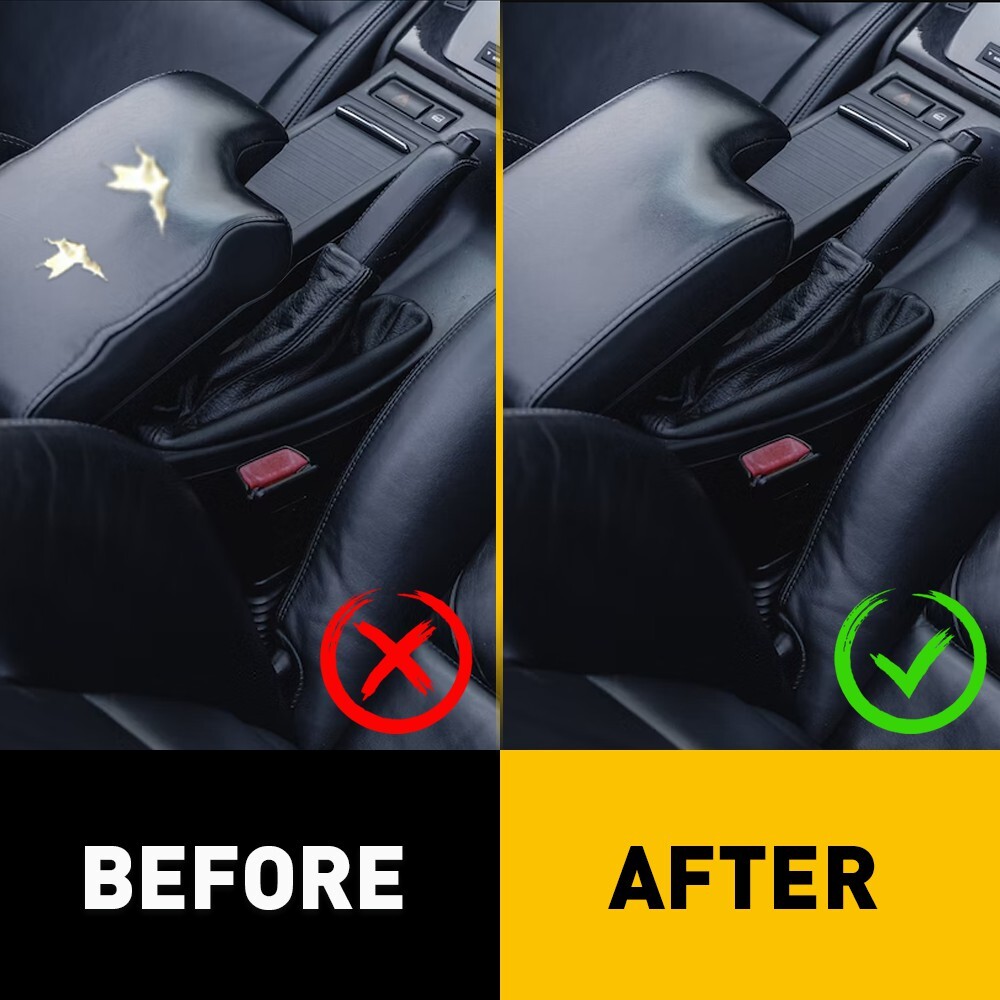 Black PU Leather Armrest Center Console Lid Cover For BMW E46 3 Series 1999-2005
