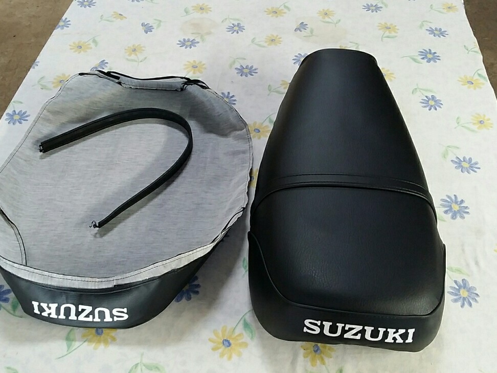 SUZUKI TS185 TC185 SEAT COVER 1974 TO 1976 MODEL SEAT COVER +STRAP (S*-29)