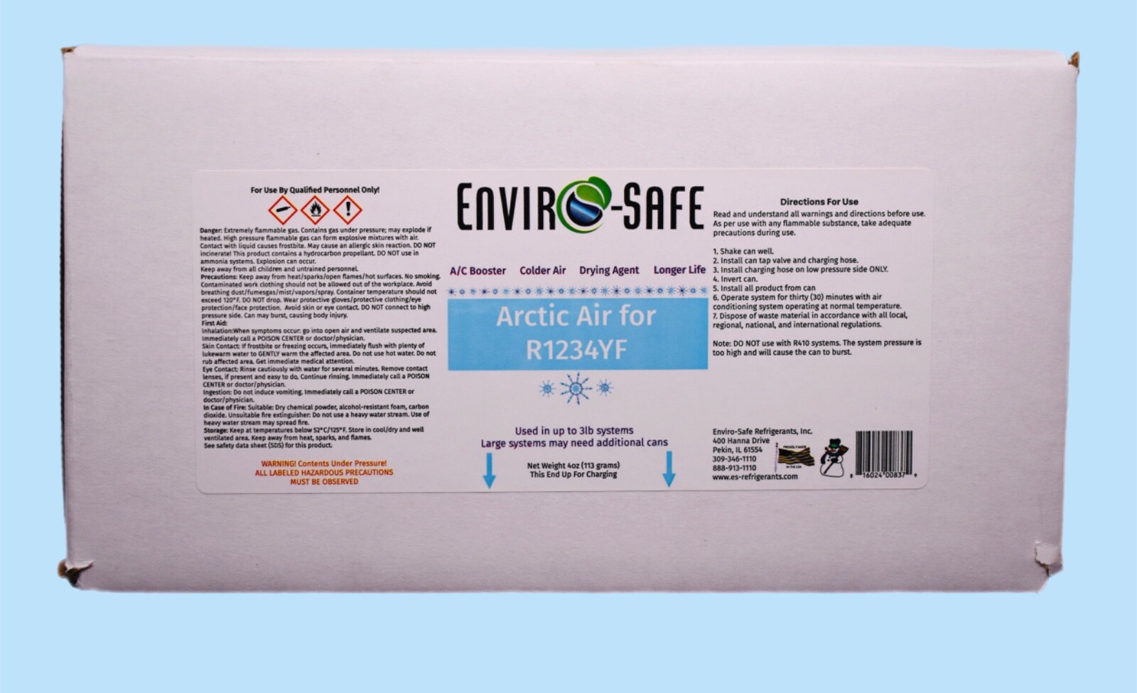 Arctic Air for 1234YF | 5 Cans + Economy Gauge, EnviroSafe | BEST for Auto