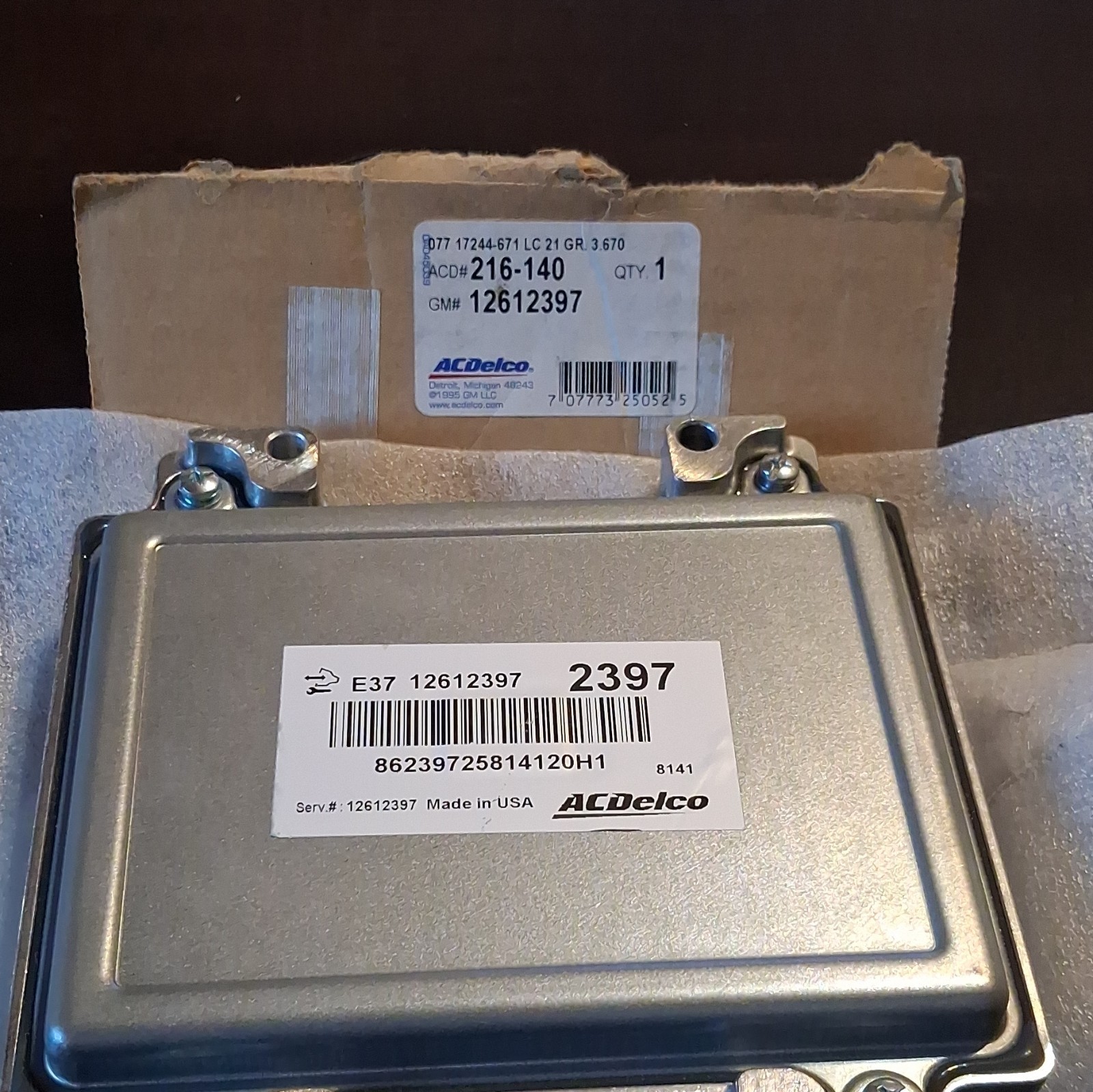 New Genuine GM ACDelco 216-140, 12612397 Engine Control Module ?Fast Shipping?