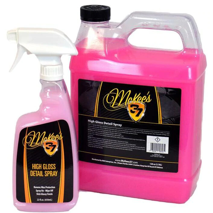 McKee’s 37 High Gloss Detail Spray 22oz Trigger Bottle & 1 GAL Refill – Car Auto