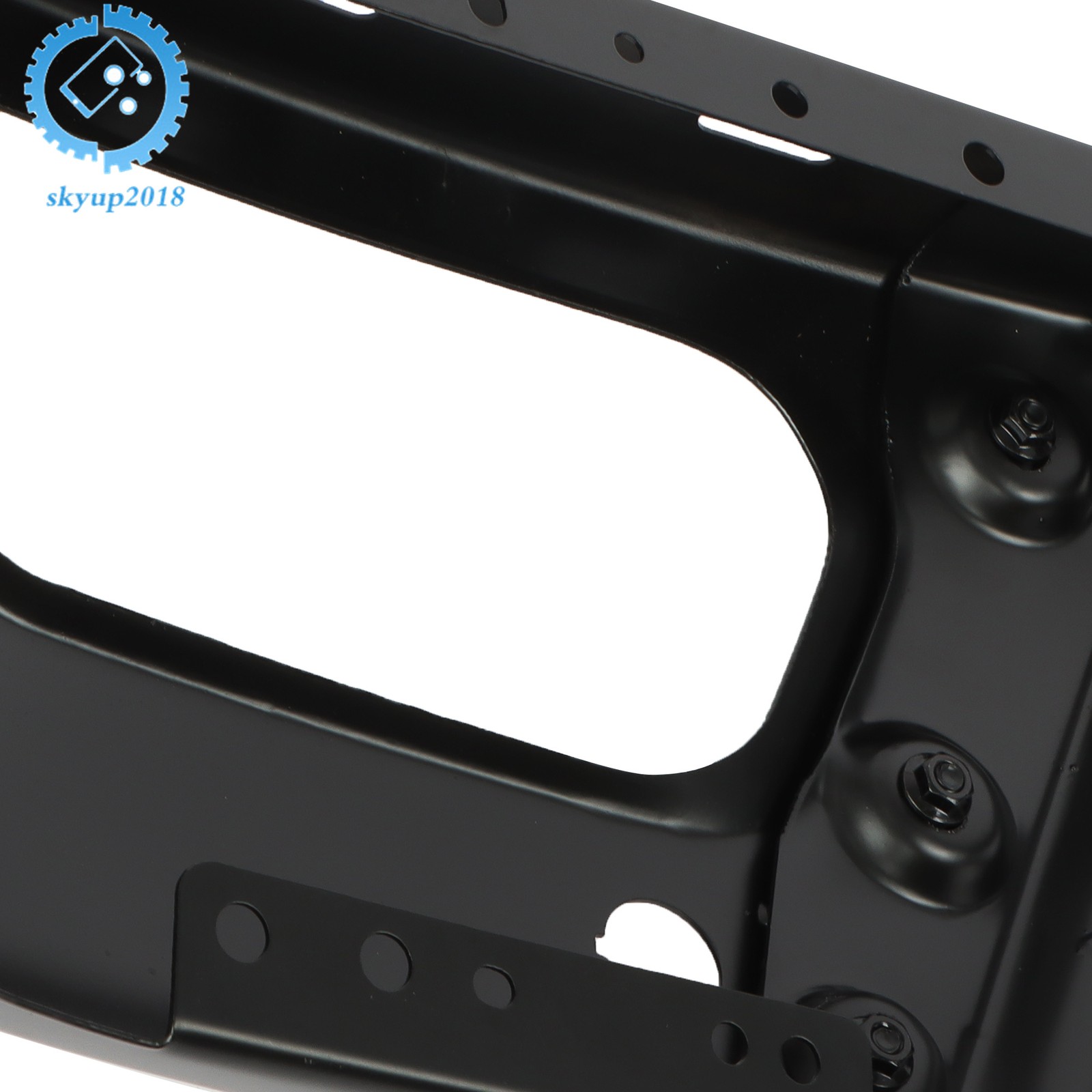 Front Bumper Face Bar Steel Split For Ford Ranger 2019-2023 Black W/ Sensor Hole