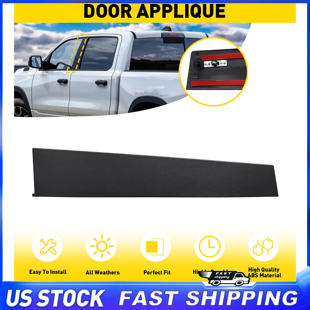 Front LH Door Applique B Pillar Molding Trim For 2019-2026 RAM 1500 68292929AD