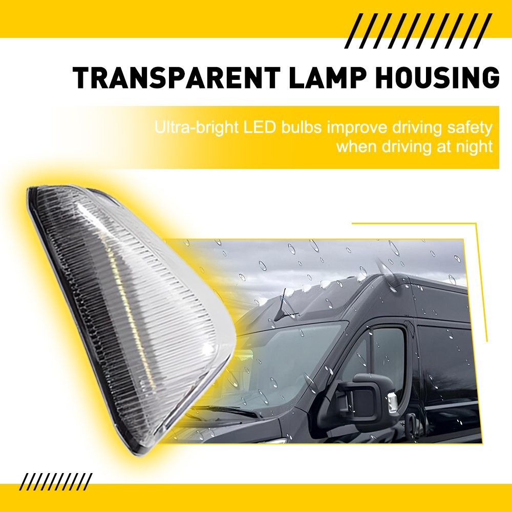 Clear Top Cab Marker Roof lights Housing For 2014-2023 Dodge RAM Promaster 1500