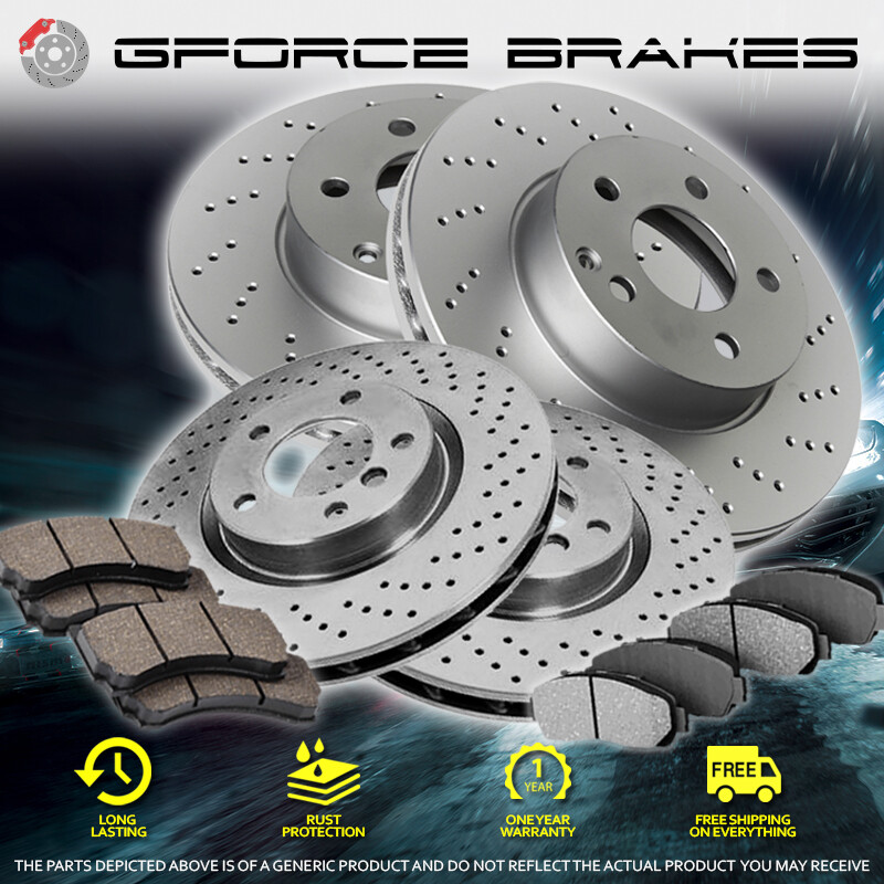 F+R Drilled Rotors & Pads for 2007-2010 Dodge Charger 3.5/5.7L w/ Police Package