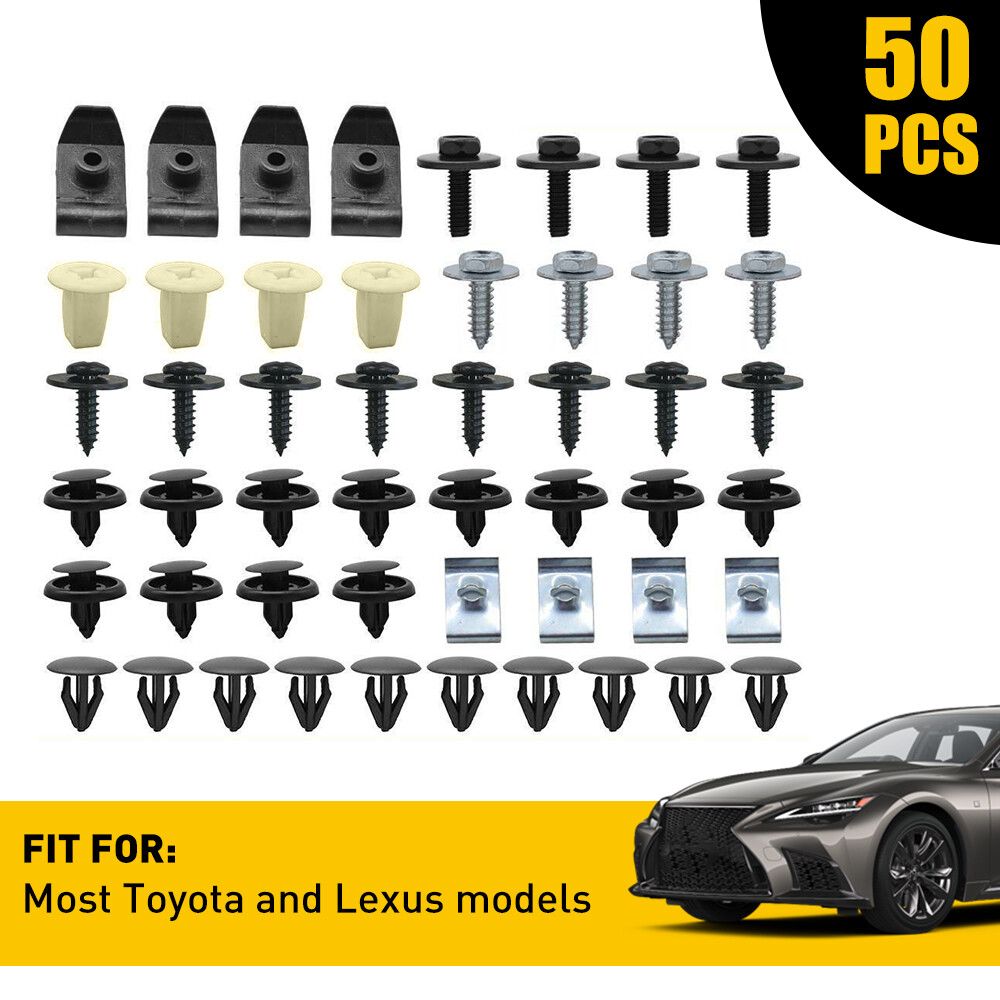 50x Car Engine Undertray Cover Clips Bottom Shield Guard Screw For Toyota Lexus