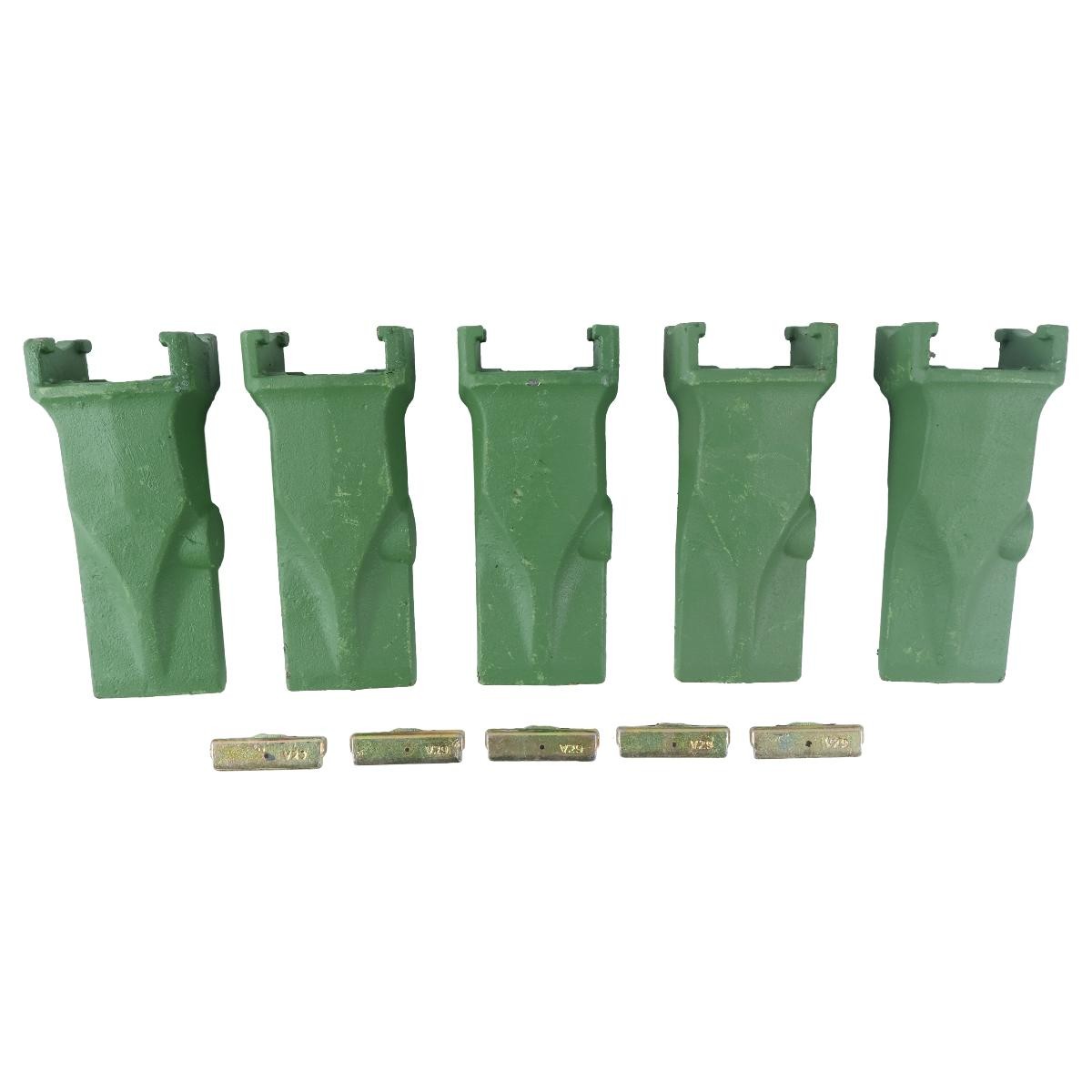 5 Pieces Bucket Digging Teeth V29SYL with Flex Pin V29PN for Excavator