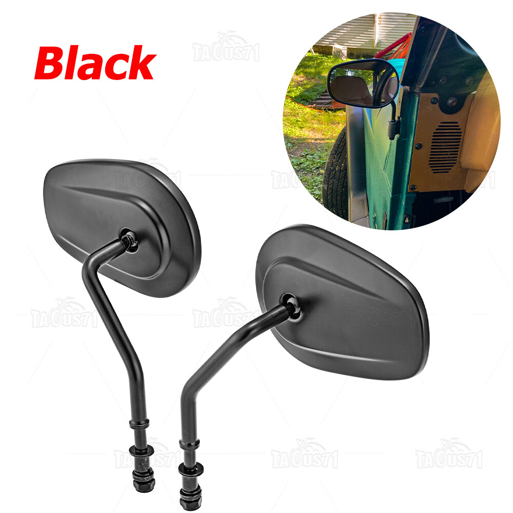 Fit For Jeep Wrangler JK CJ YJ TJ JL GT Door Off Release Side Hinge View Mirrors