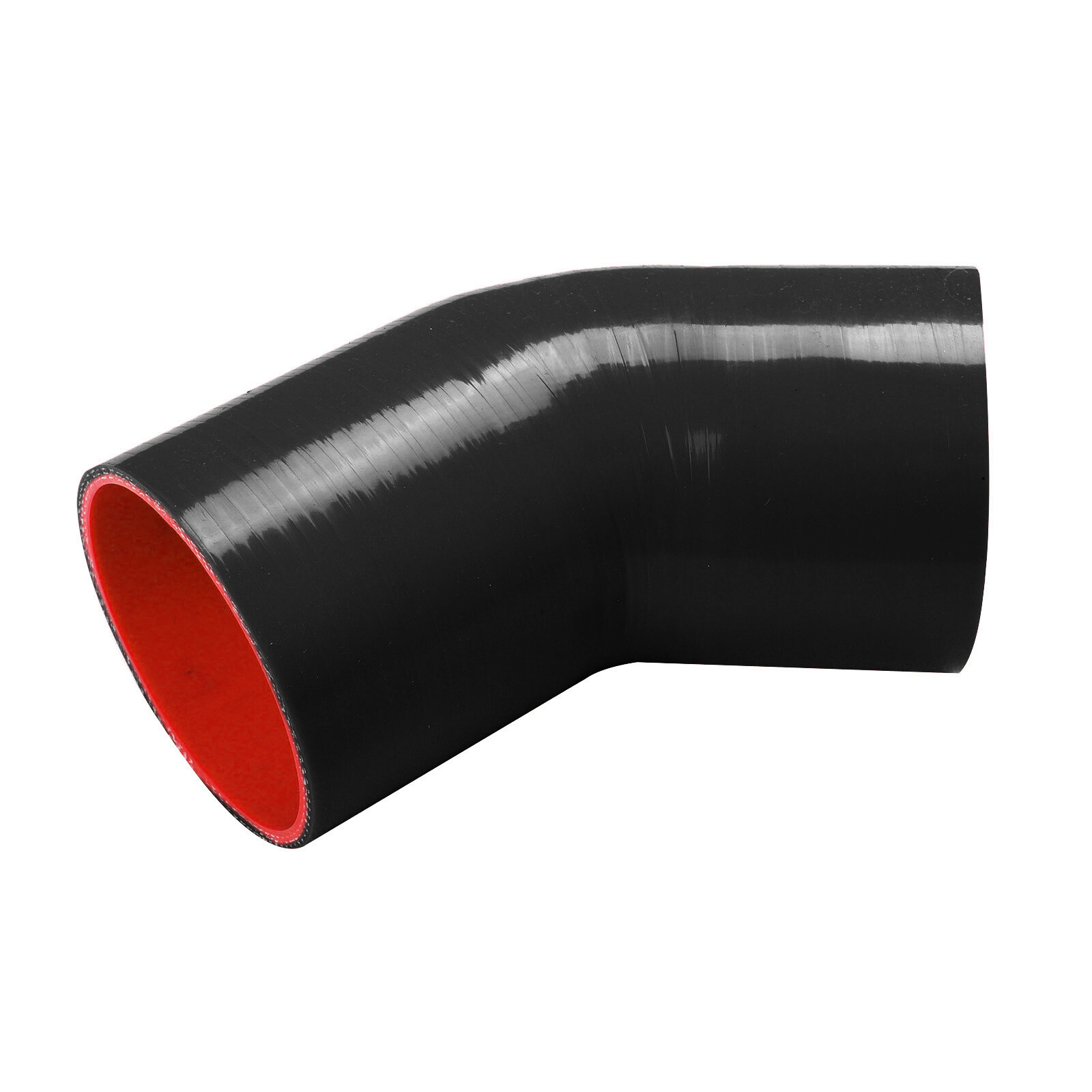 3″ Inch 45 Degree Elbow Silicone Turbo Hose Coupler Pipe 76mm to 76mm Black Red