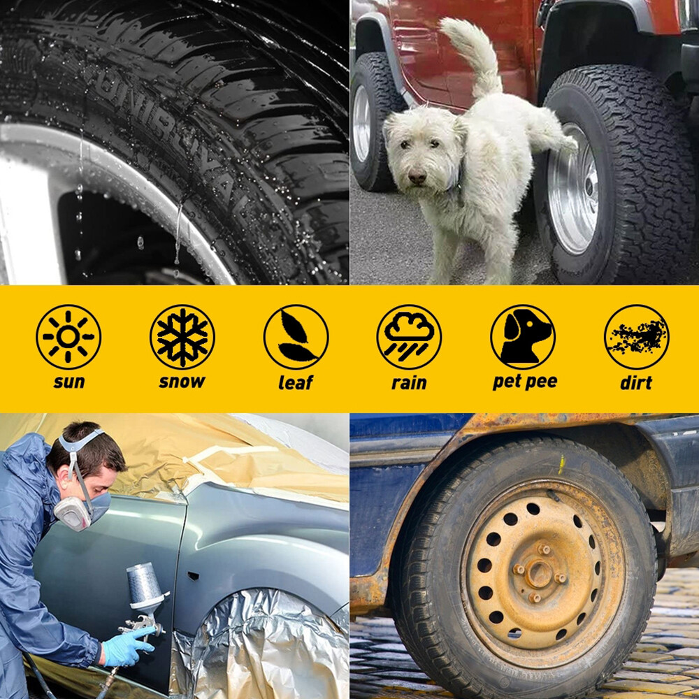 Waterproof Tire Covers Set 4 Wheel&Tyre RV Trailer Camper Sun Protector 27″-29″