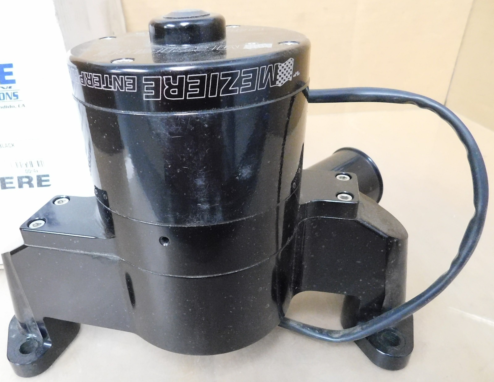 Meziere WP319C 300 Series, SB Chevy,55GPM Hi-Flo Water Pump, Black, 1 3/4″ Inlet