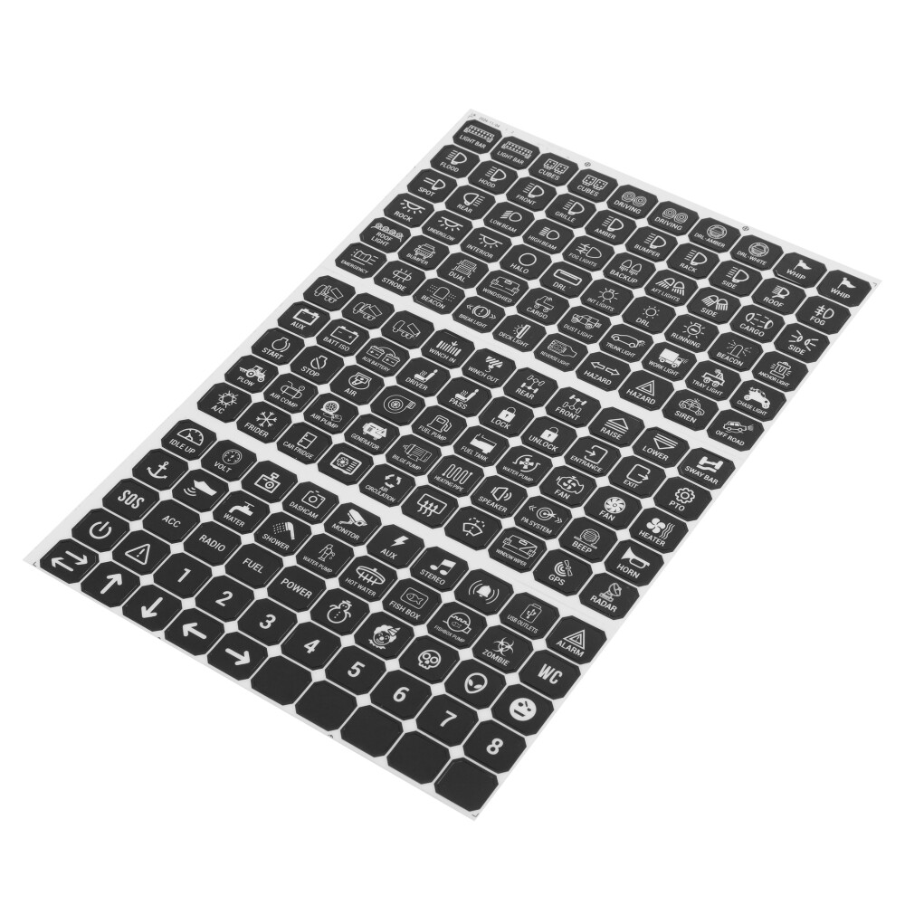 160pcs Labels For Auxbeam 6/8 Switch Panel BA80,GA80,BB80,GB80,BC60,GC60,AR-800