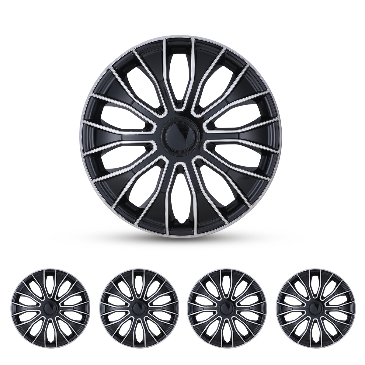 USA 14″ 15″ 16″ Set of 4 Wheel Covers Snap On Full Hub Caps Tire & Steel Rim