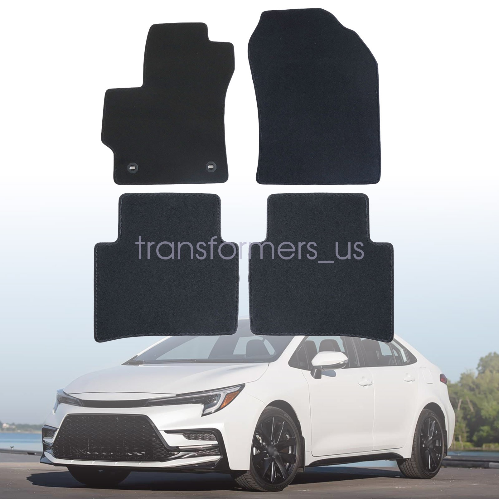 2020-2025 For Toyota Corolla Front & Rear Replacement Floor Mats Carpet Velour